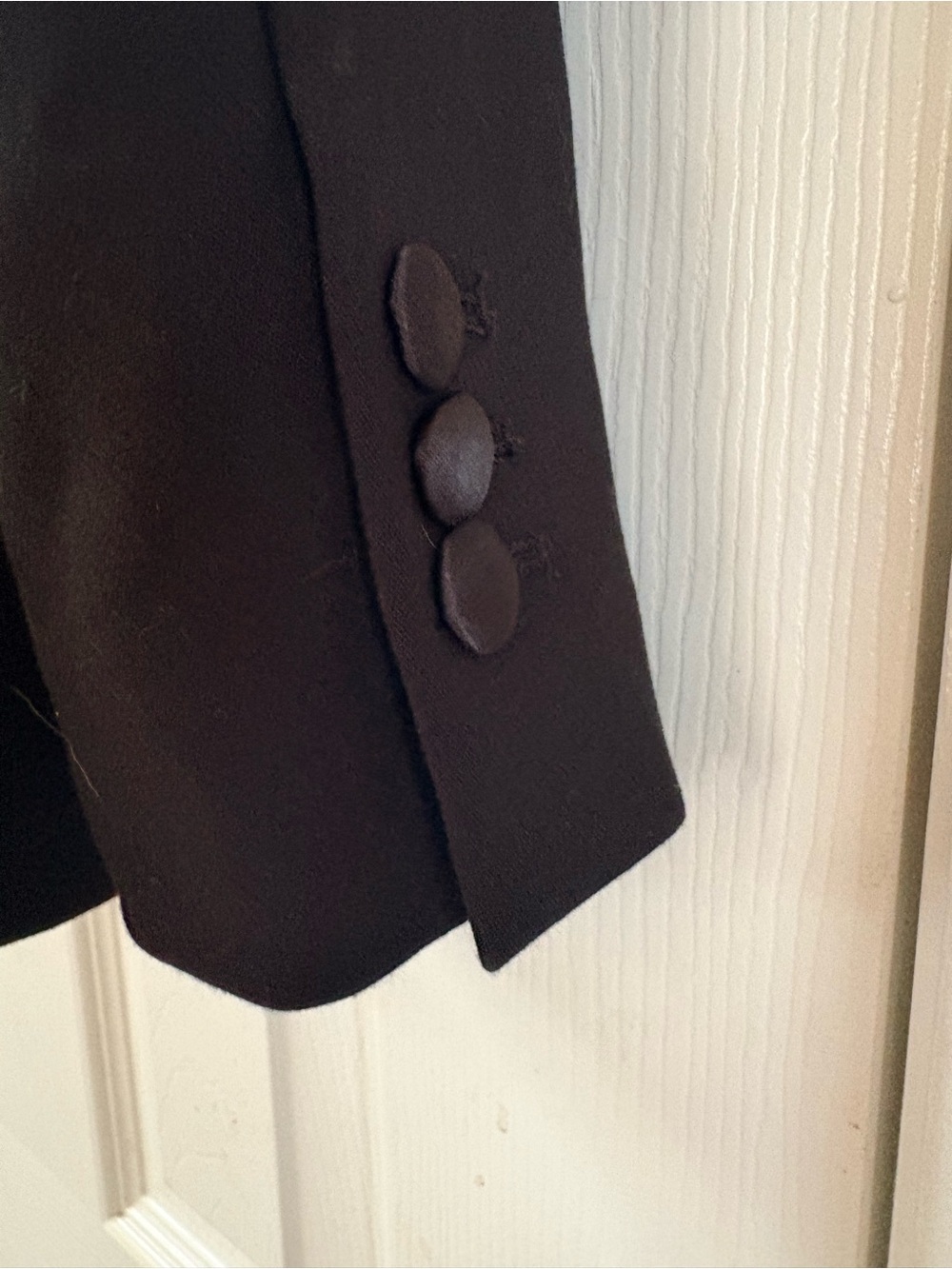ZARA Women’s Black Tuxedo Blazer Satin Shawl Lapel Tailored One Button Jacket XL - Picture 10 of 13